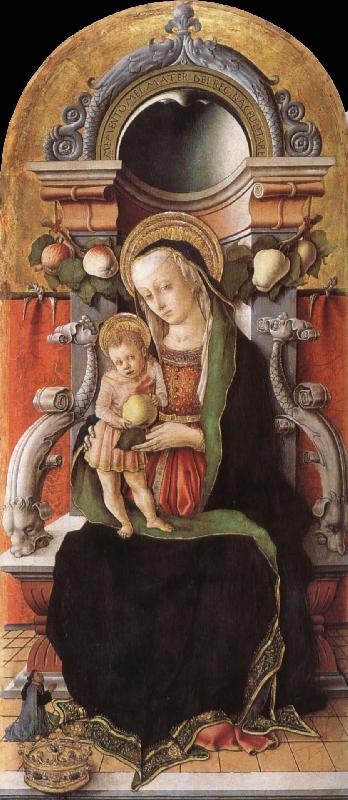 Carlo Crivelli Faith madonna with child, and the donor oil painting picture